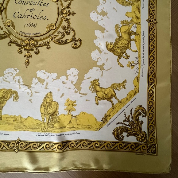 Hermes Vintage 90cm Scarf - Courbettes et Cabrioles - Picture 6 of 10